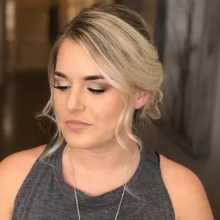 Stunning bridal makeup by Coyote Beauty hair by Kelly at Lavender Salon