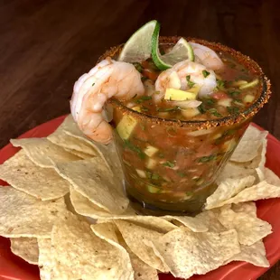 Veracruz style shrimp cocktail
