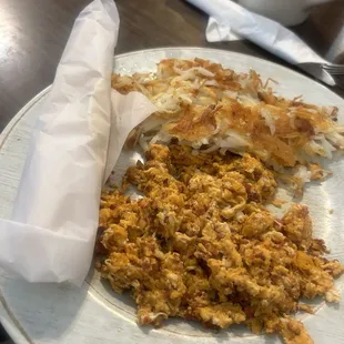 Chorizo Scram with hash