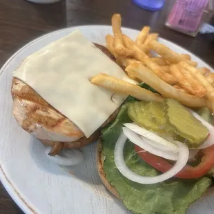 Chicken sandwich w/ teriyaki glaze