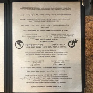 Burgers Wraps Seafood Salads