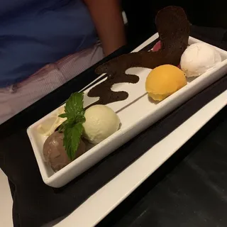 Flight of House Made Ice Creams & Sorbet