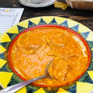 Homemade pasta with sweet corn and polenta in a chipotle sauce! To die for!!