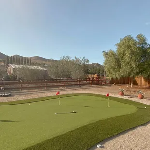 Coyote Creek has a great sized putting green for those interested in working on their controlled swing.