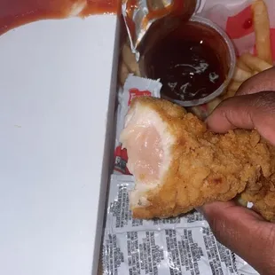 This is what they served us at this drive in location. Sad.