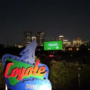 outside