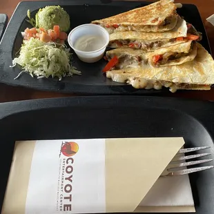 The beef quesadilla- the beef inside was ok and the one thing I won&apos;t order again. 11/6/22