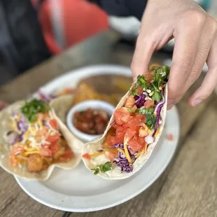 According to the menu, calamari tacos are what they&apos;re known for