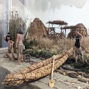 Scale village model display.