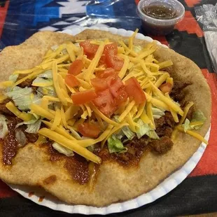 Red Chile Navajo Taco (before).