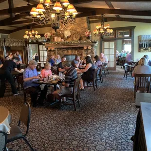 people eating in a restaurant