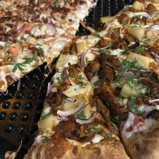 Half al pastor half chicken bacon
