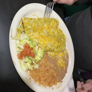 Shrimp enchiladas