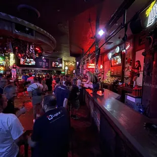 people sitting at the bar