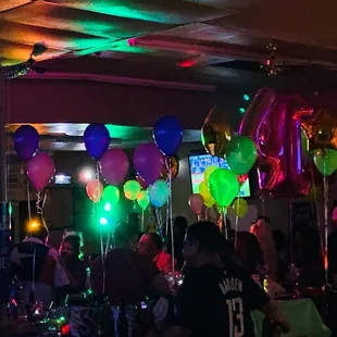 a group of people at a party