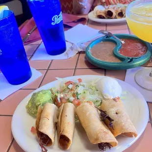 Taquitos and margaritas!! So delicious