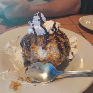 Fried ice cream for dessert
