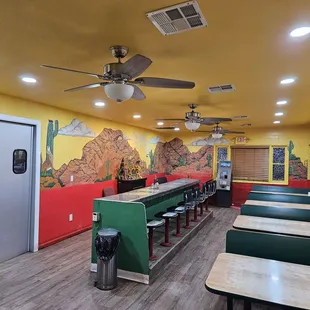 interior, sushi and sashimi