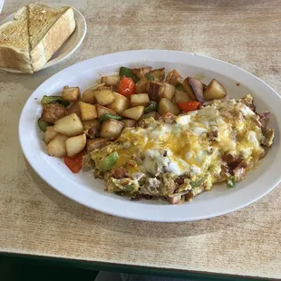Breakfast omelette at 2:00pm. Crazy good.
