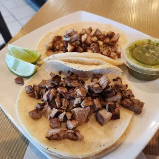 two tacos on a plate