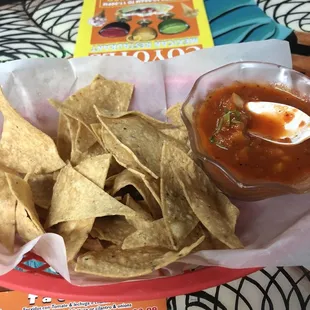 Free chips and salsa if you dine in!