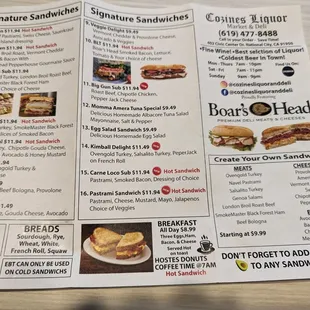 Paper menu