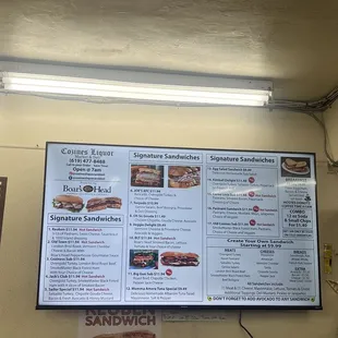 the menu