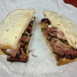 Perfect Rueben! Pastrami is so good!