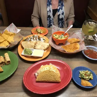 a table full of mexican food