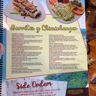 burrito menu