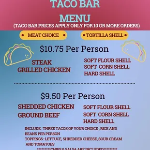 Taco bar