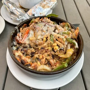 Chicken fajita bowl