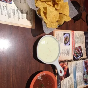 Cheese dip was lager then most Mexican places was happy