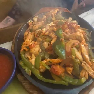 Chicken fajitas! Sizzling!!!
