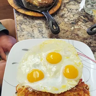 Steak and eggs