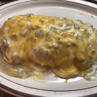 Country omelette with onion and green pepper added