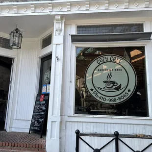 the front of the building