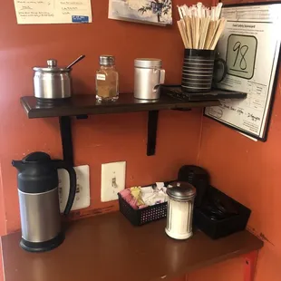 Interior coffee station!