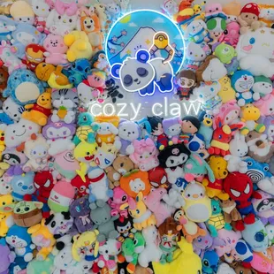 cozy claw plushie wall for selfies and group photos! Take a photo and tag us at @cozy_claw to be featured on our social media!