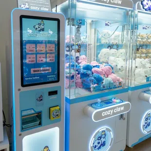 Cash machine for tokens. We also accept card payments at our front desk.