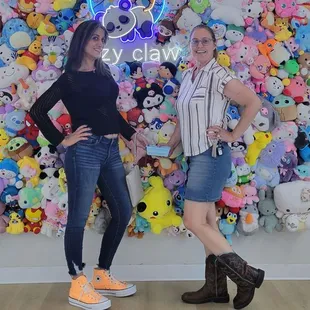 Two adult woman simply having fun like kids!