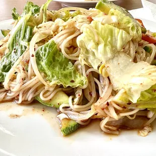 Bibim Myun - cold noodles with vegetables.  Amazing.