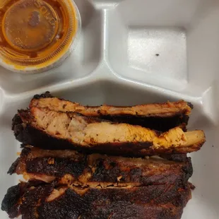 Half rack of ribs, $16.99