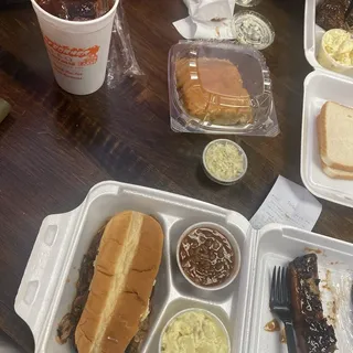 BBQ Sliced Beef Sandwich Plate