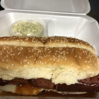Beef Smoked Sausage Sandwich