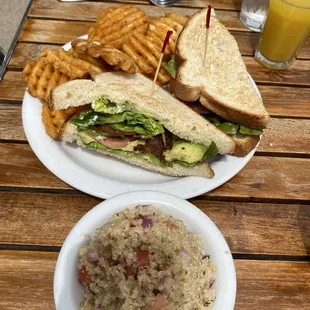B.L.A.T. with quinoa side