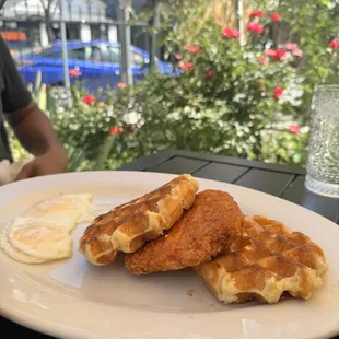 Chicken and waffles