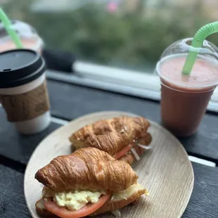 Egg salad croissant