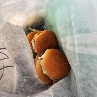 Bag of burgers