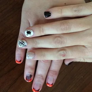 Halloween nail design! Thank you Cindy!
